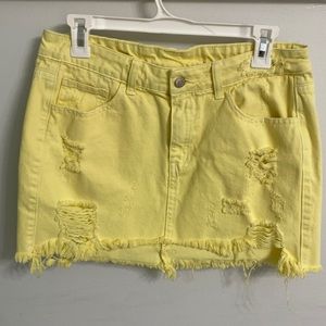 Yellow Denim Skirt Size M